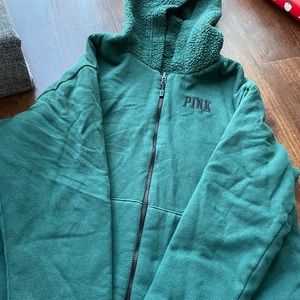 VS PINK sherpa full zip jacket
